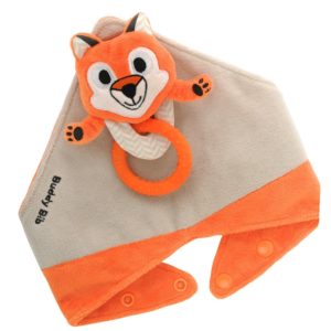 Bavoir bandana avec jouet d'éveil et anneau de dentition - Felix le renard