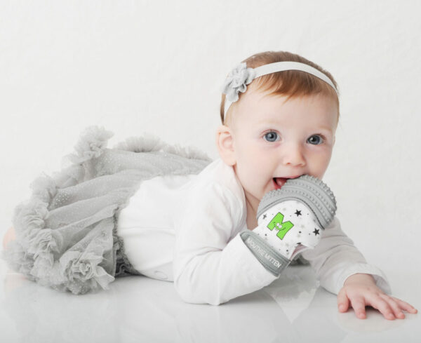 Mitaine de dentition de Malarkey Kids grise