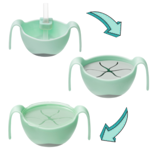 Bol enfant 3 en 1 avec paille B.box - Pistachio