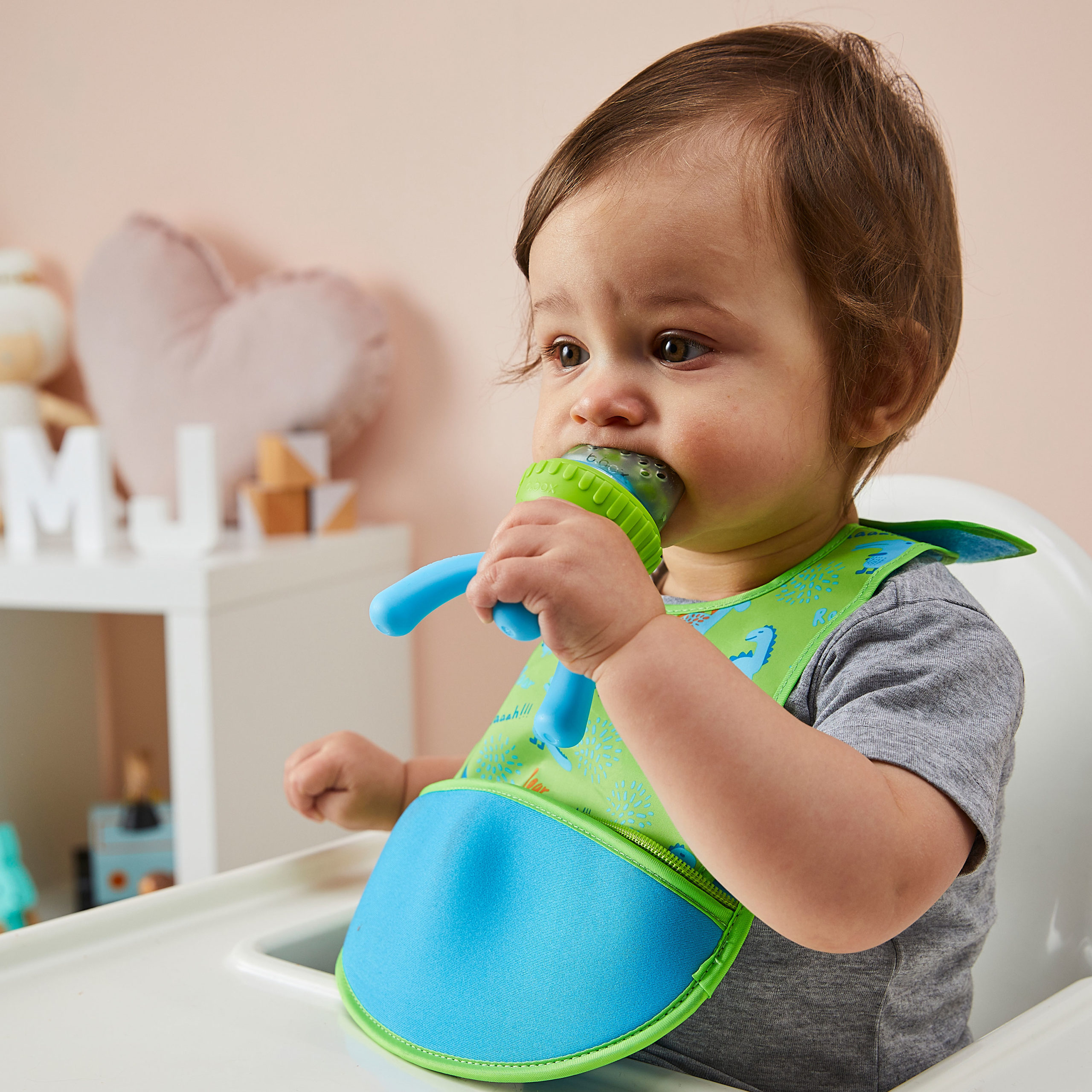 HALOViE Grignoteuse Bébé en Silicone Anneau d'Alimentation Tétine