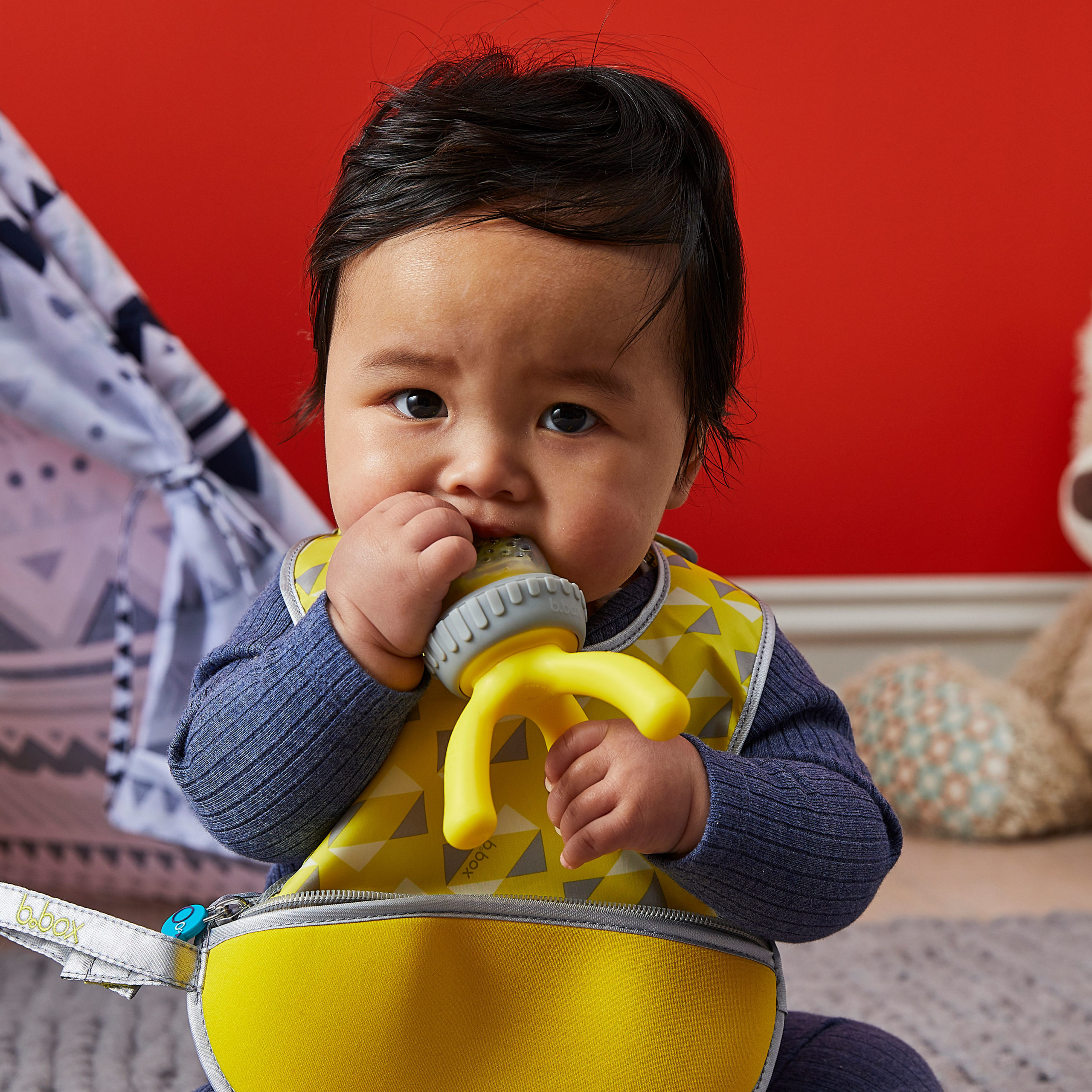 Clevamama Grignoteuse Bébé - Sucette d'Alimentation avec Tétine  Supplémentaire en Silicone (+6 mois) : : Bébé et Puériculture