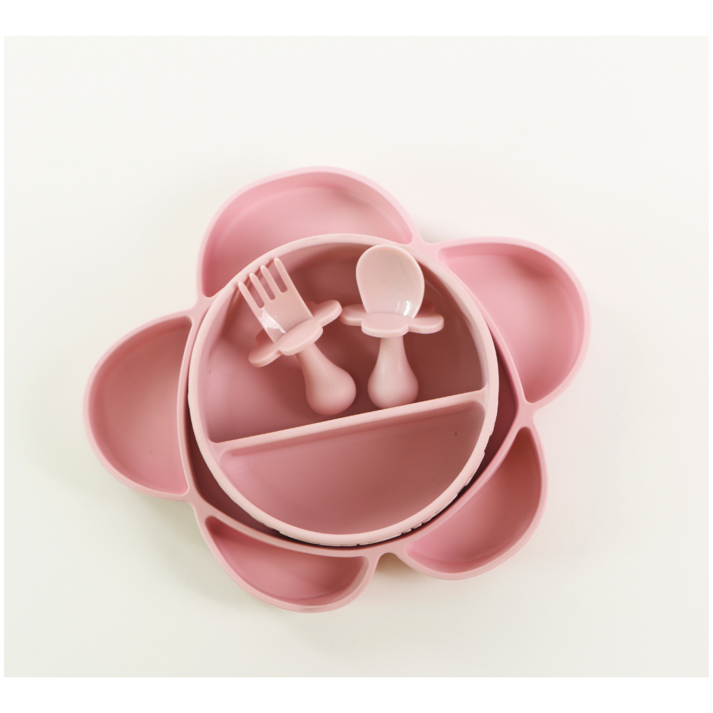 Vente en ligne pour bébé  Coffret repas bébé 4 pièces en silicone