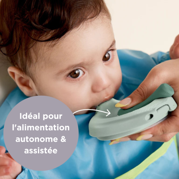 Poche gourde repas bébé rechargeable pour alimentation autonome - Vert de chez Bbox