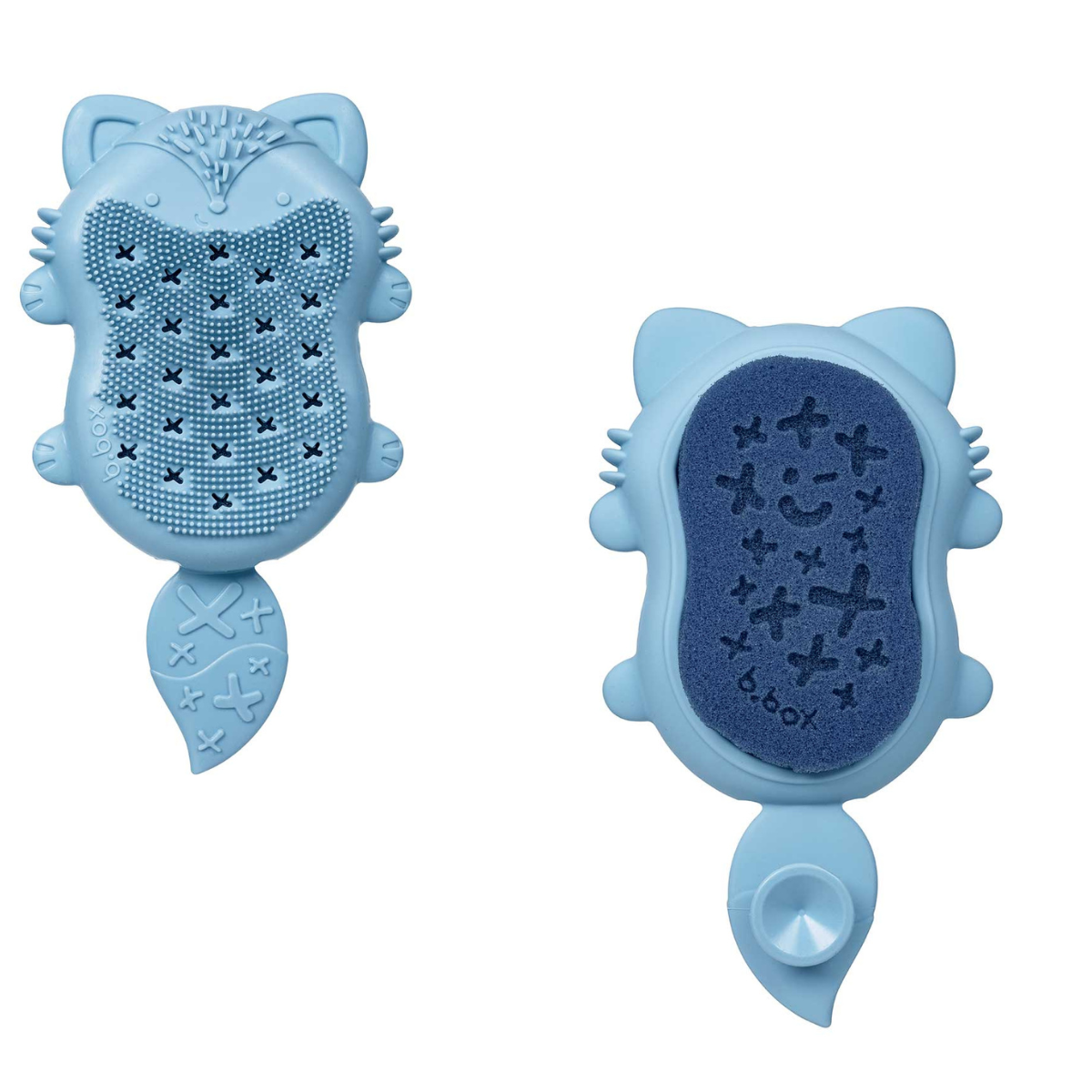 Brosse et éponge de bain bébé design renard