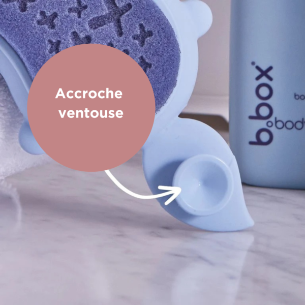 Accroche ventouse sur la brosse de bain de Bbox pour accrocher à la baignoire