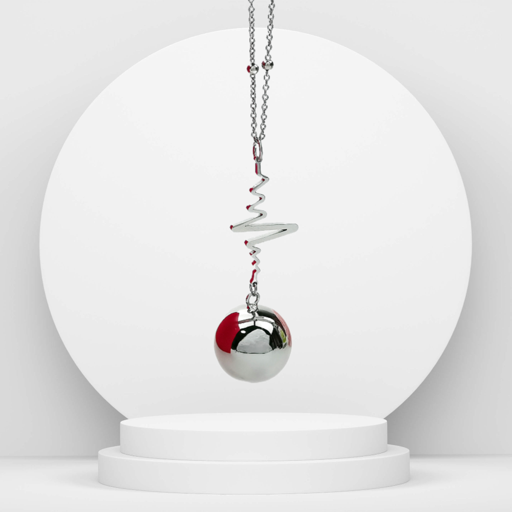 Bola de grossesse avec chaîne - Spirales argent
