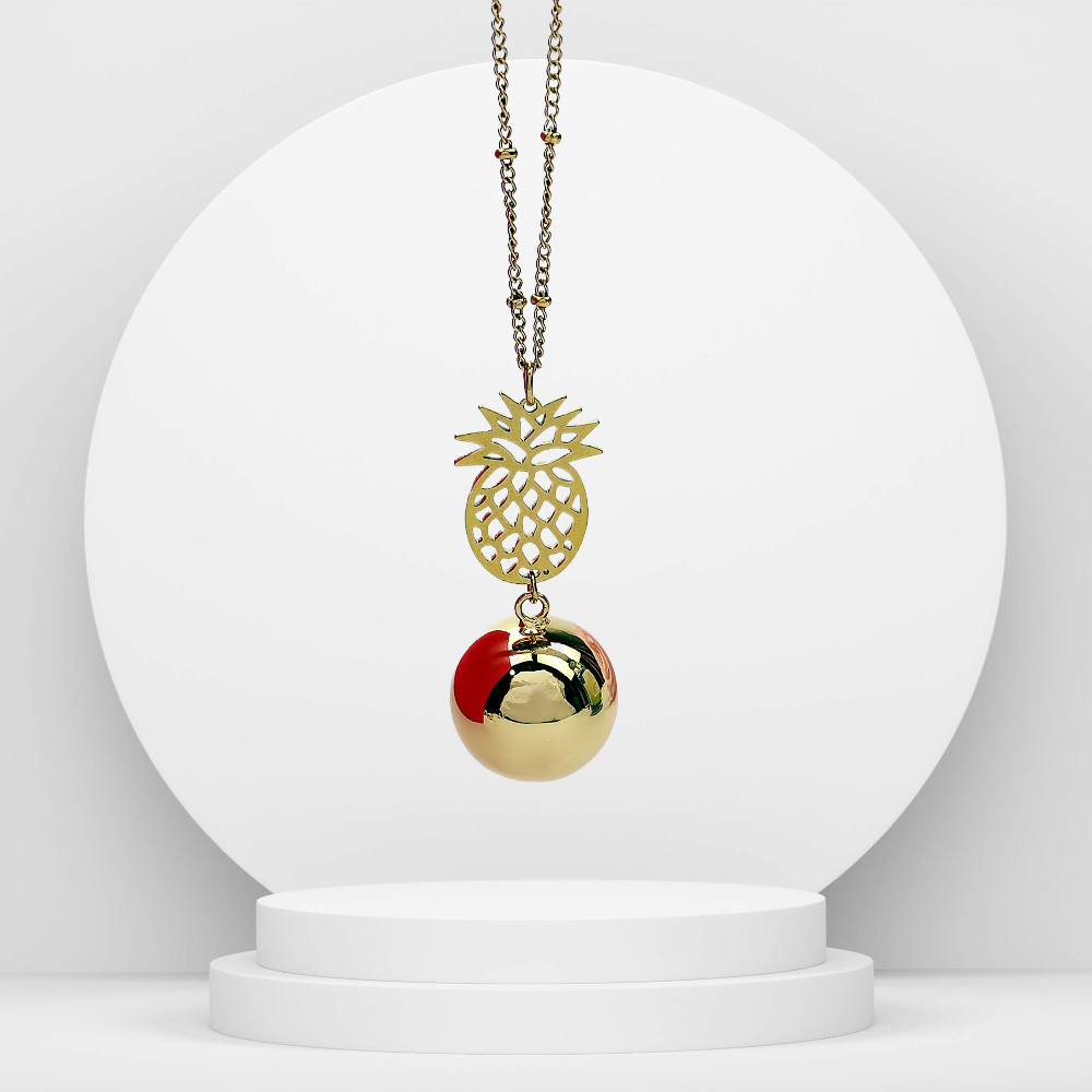 Bola de grossesse avec chaîne - Ananas Or