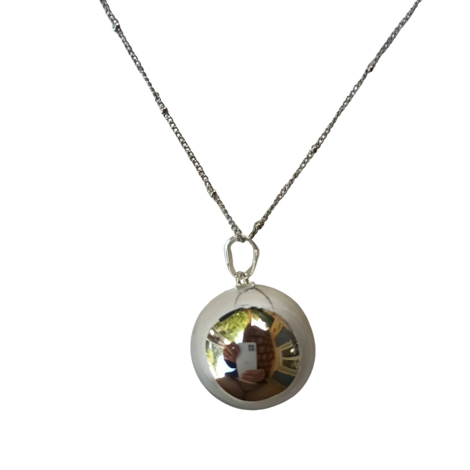 Bola de grossesse avec chaîne - Classique argent – Image 2