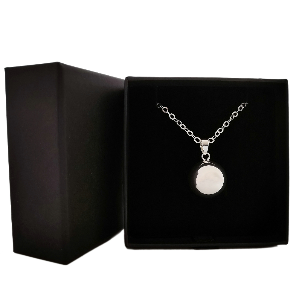 Bola de grossesse avec chaîne - Classique argent