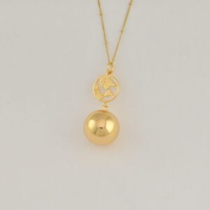 Bola de grossesse Terre Or – Bijou pour future maman avec chaîne