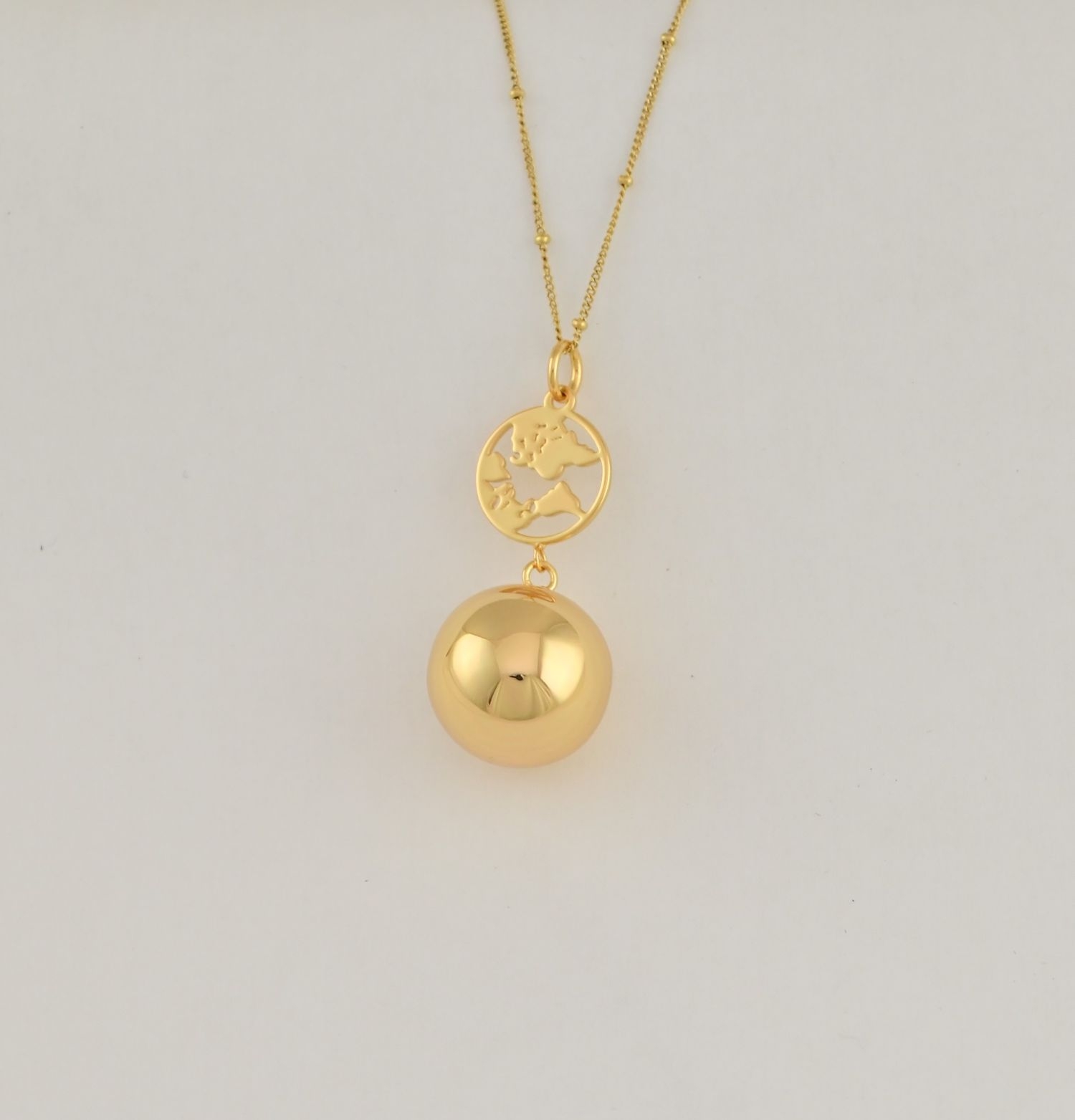 Bola de grossesse Terre Or – Bijou pour future maman avec chaîne