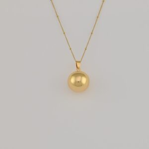 Bola de grossesse Classique Or – Bijou pour future maman avec chaîne | Babireva Boutique