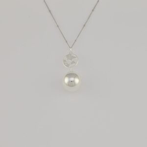 Bola de grossesse Terre Argent – Bijou pour future maman avec chaîne