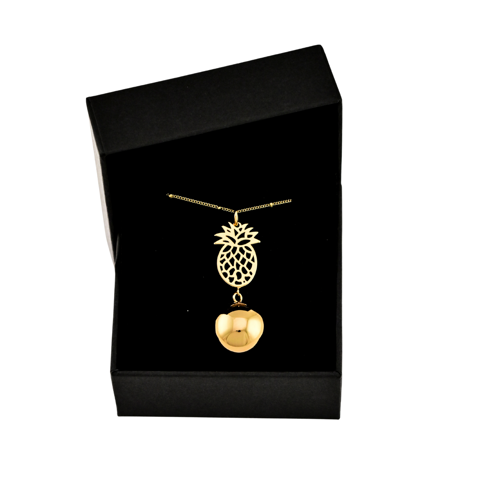 Bola de grossesse Ananas Or – Bijou pour future maman avec chaîne – Image 6