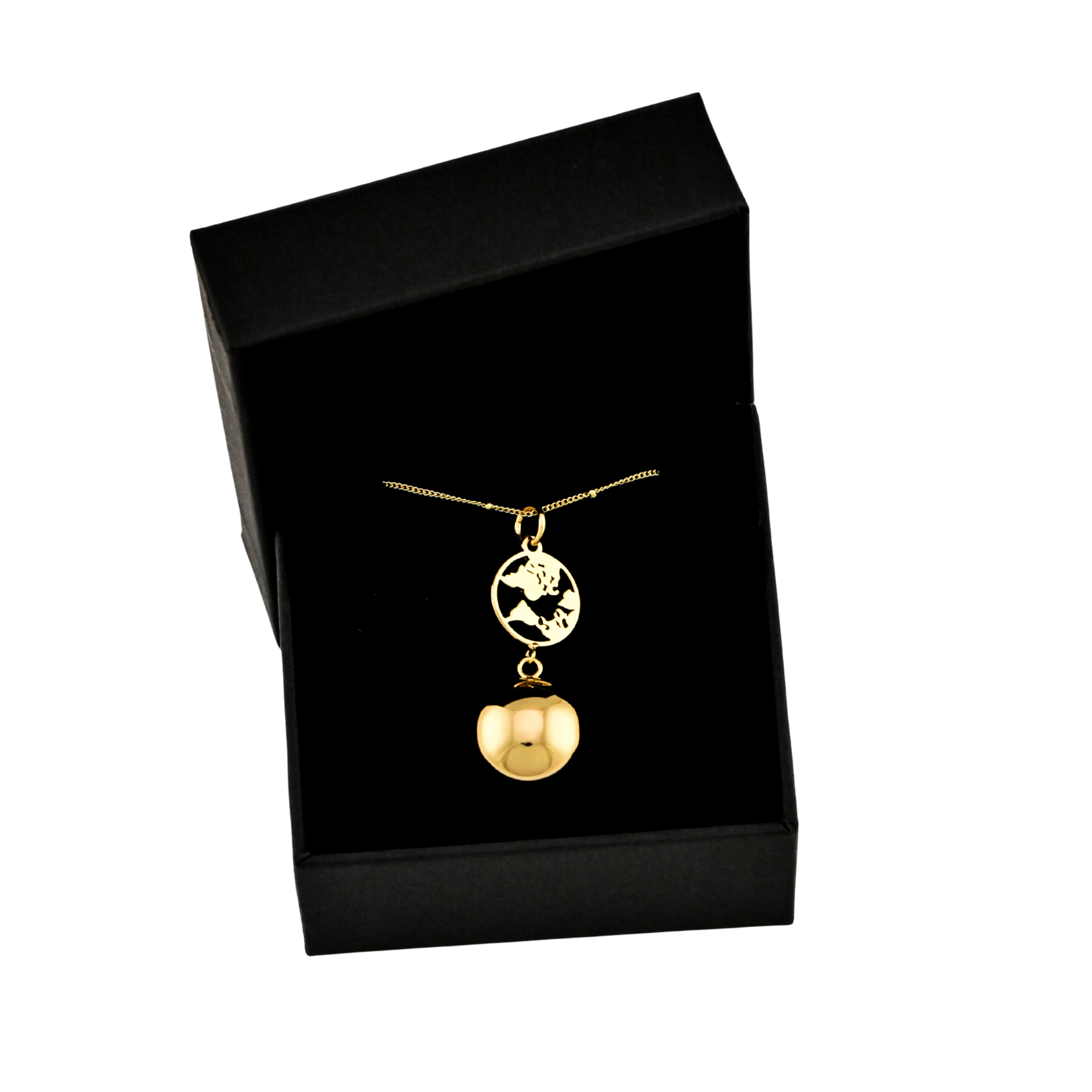 Bola de grossesse Terre Or – Bijou pour future maman avec chaîne – Image 4