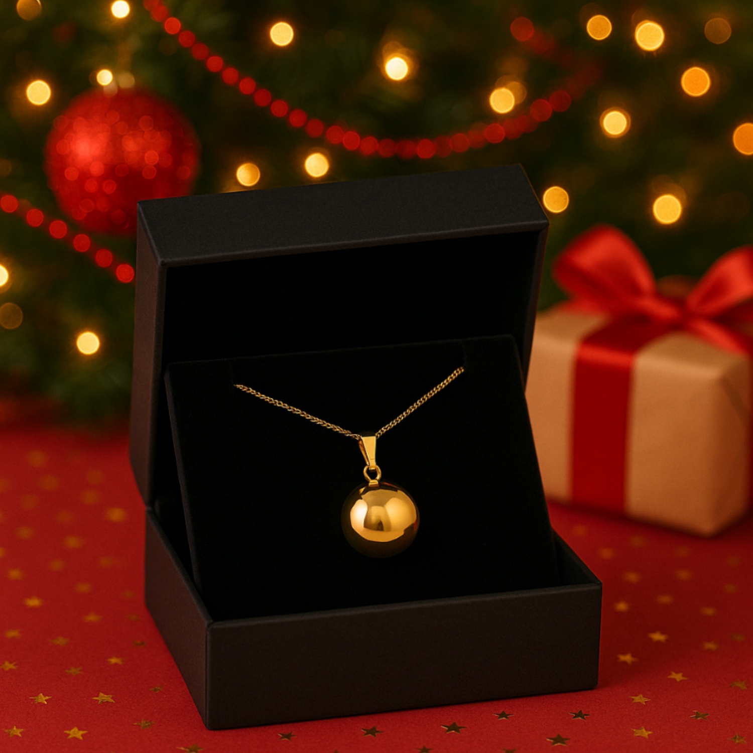 Bola de grossesse Classique Or – Bijou pour future maman avec chaîne | Babireva Boutique