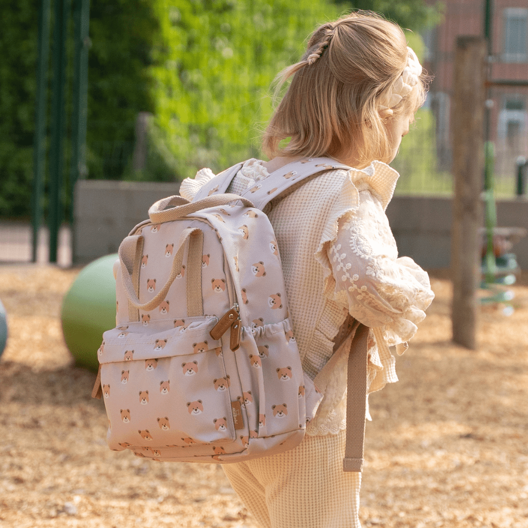 Ensemble de rentrée – Sac à dos enfant en matière recyclée & gourde souple assortie (3-6 ans) - Ours – Image 10