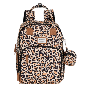 Sac à dos à langer avec tapis de change nomade - Leopard