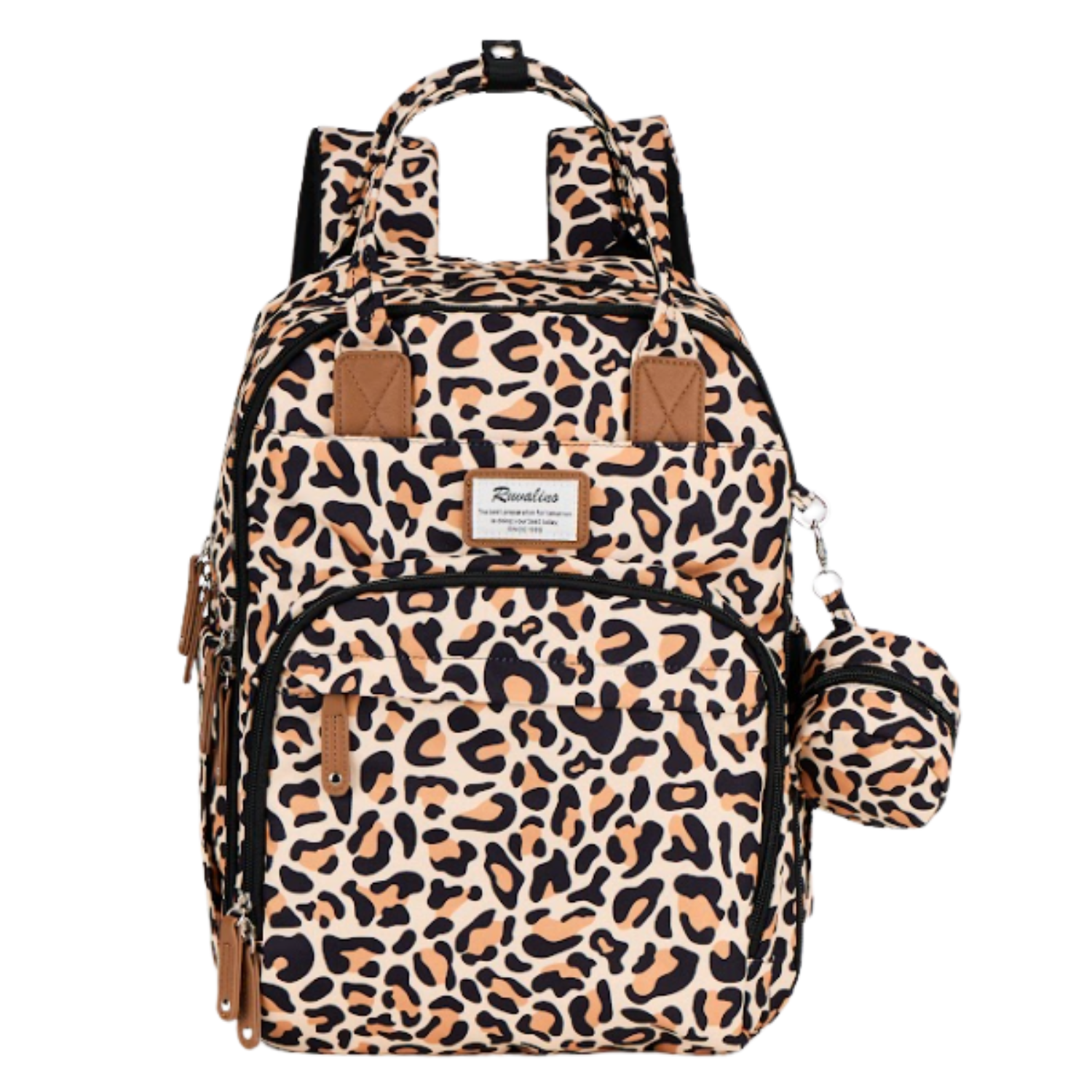 Sac à dos à langer avec tapis de change nomade - Leopard