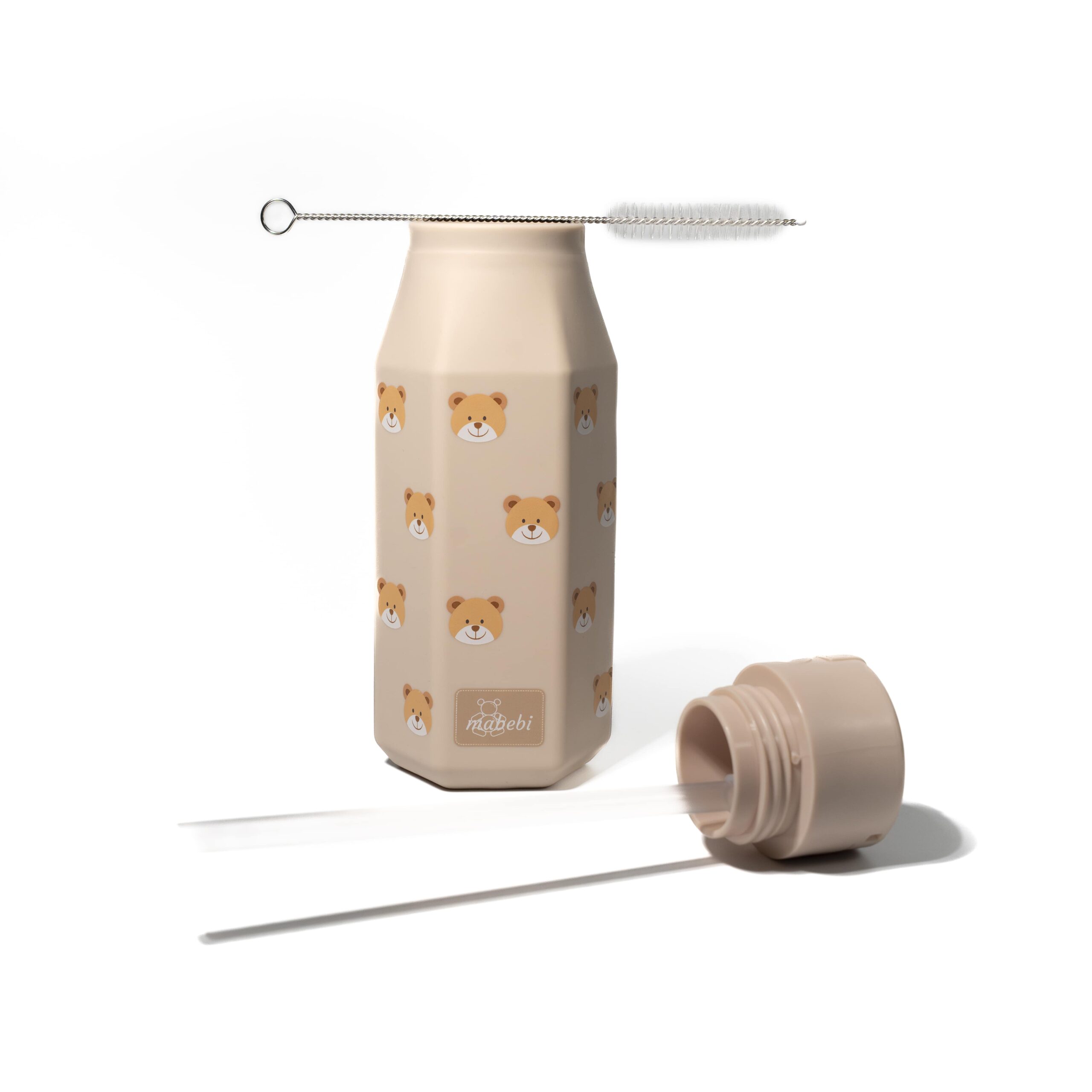 Gourde enfant en silicone 350 ml idéal rentrée scolaire - Ours – Image 4
