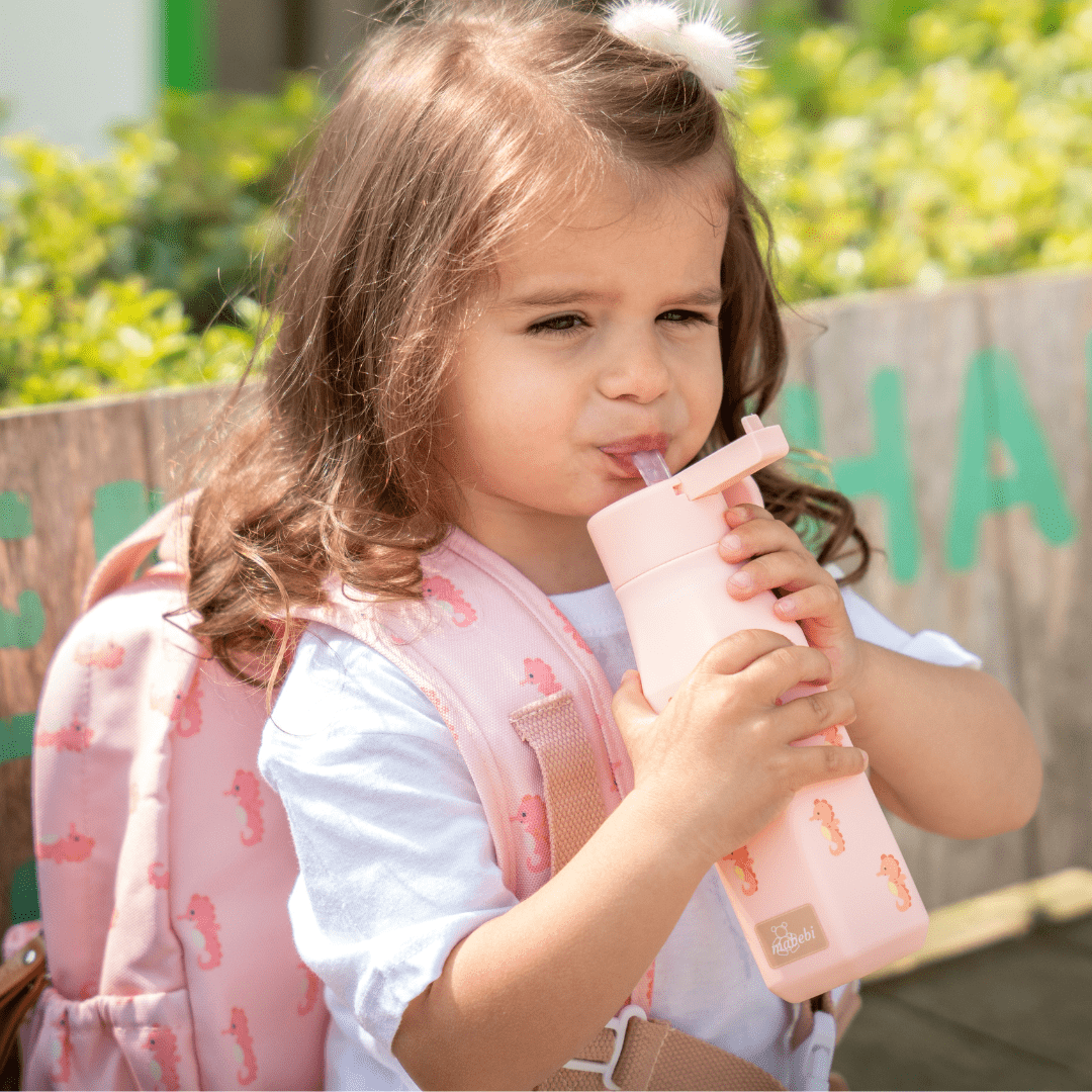 Gourde enfant en silicone 350 ml idéal rentrée scolaire - Hippocampe – Image 2