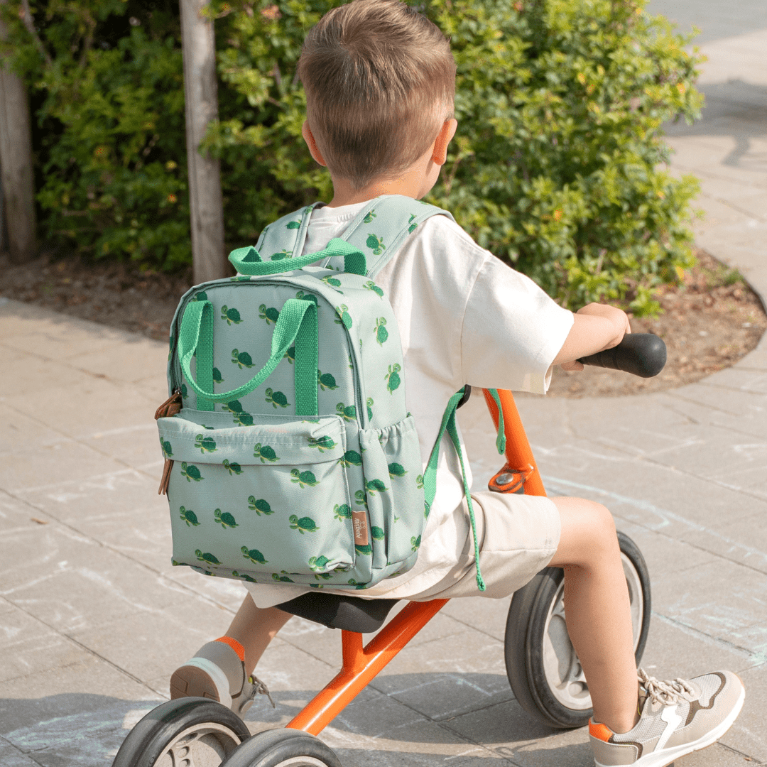 Sac à dos enfant en matière recyclée spécial rentrée - Tortue – Image 3