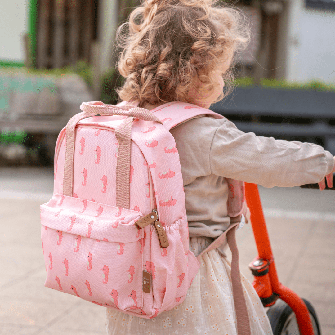 Sac à dos enfant en matière recyclée spécial rentrée - Hippocampe – Image 2