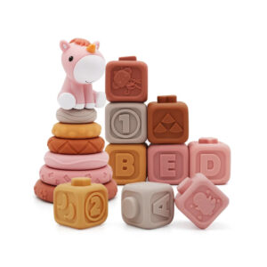 Coffret sensoriel Licorne : anneaux & blocs éducatifs